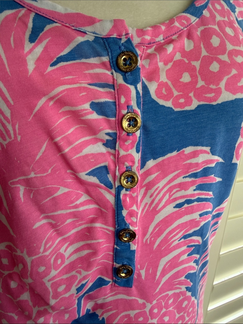 Lilly Pulitzer Pink & Blue Pineapple Print Tank Top S - Picture 4 of 5